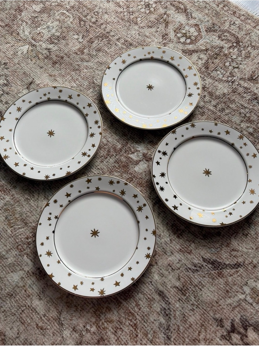 Sakura Galaxy Salad Plates 14k Gold